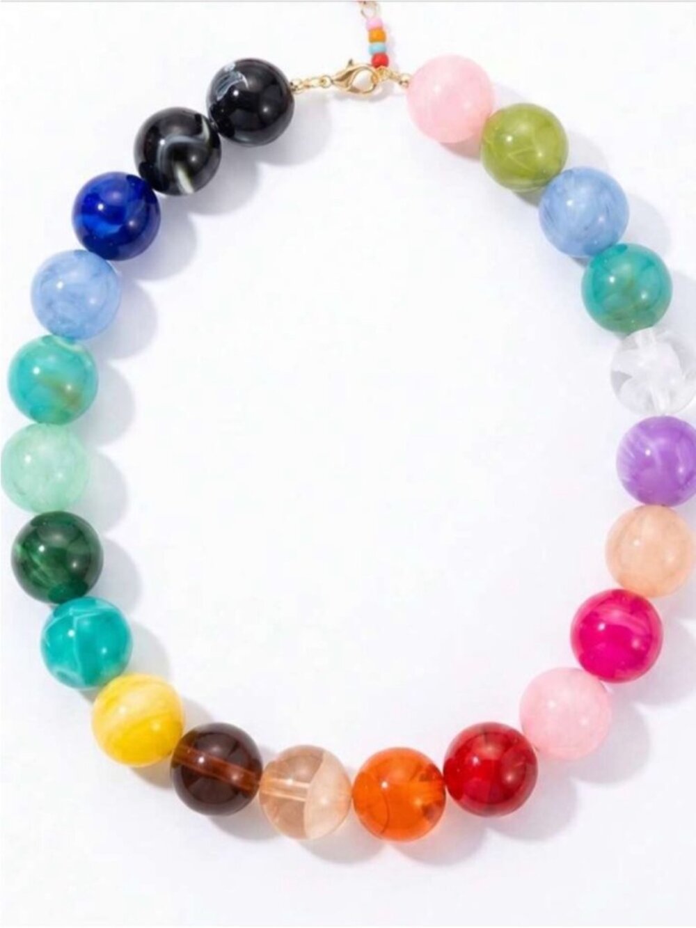 New! Multicolor Beaded Dopamine Necklace NWOT (4020)